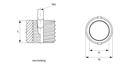 Threaded Insert MS/NAS - Mini - Metric