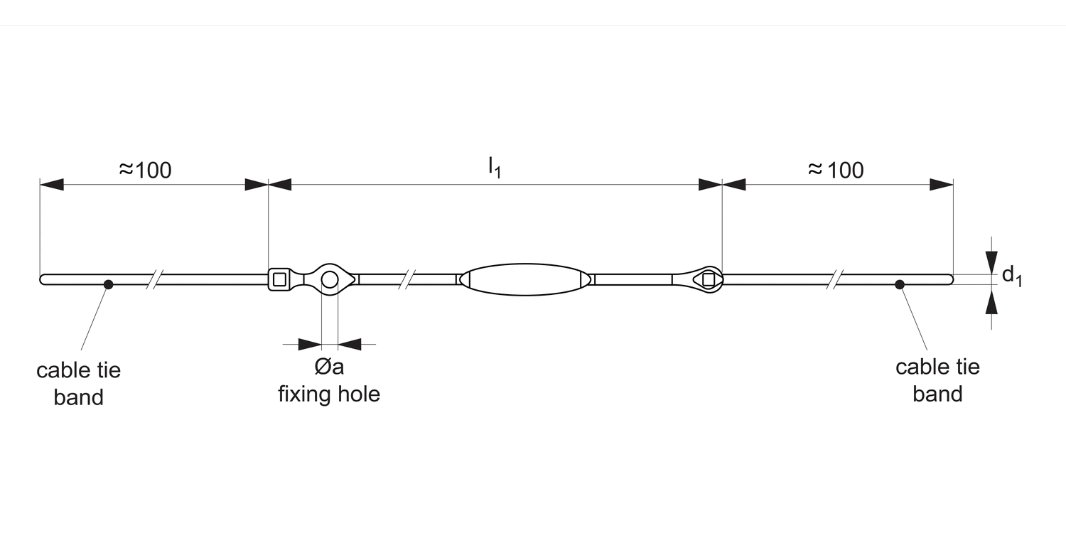 LA1082 Lanyard - Cable Tie Loop