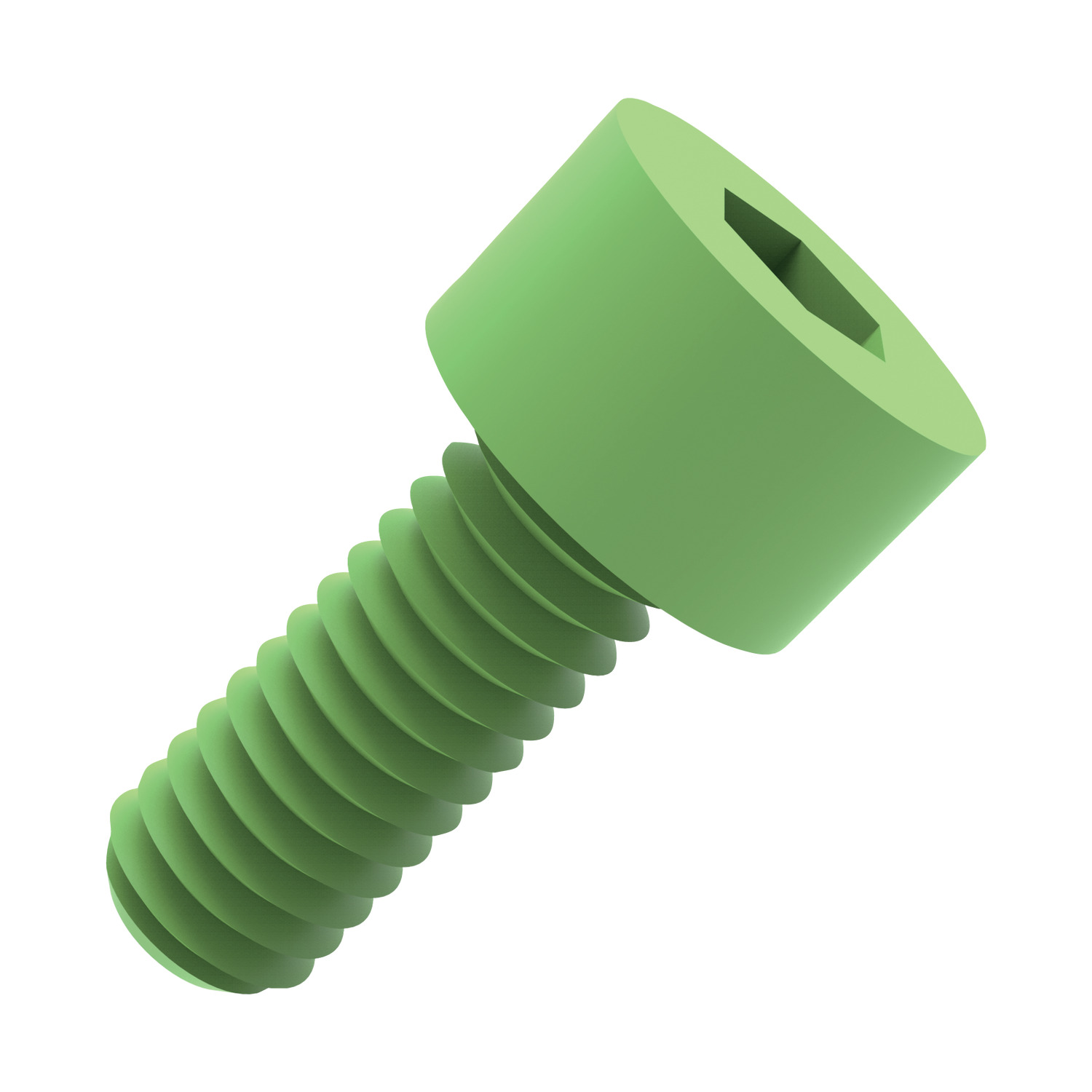 Cap head hexagon socket Manufactured for medical industry applications, these products are in a variant of PEEK which is refined for biocompatibilty.