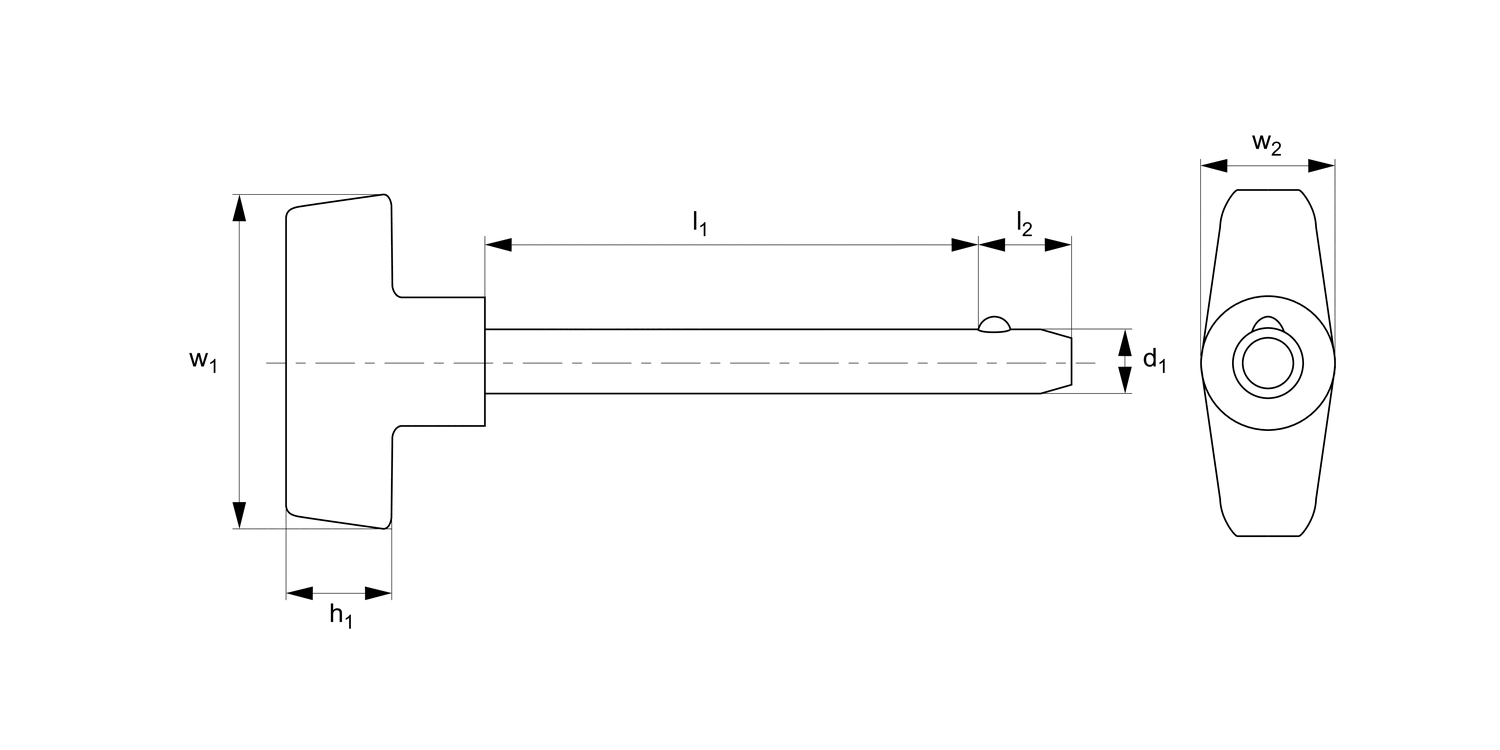 PP1230 Detent Pin - T Handle