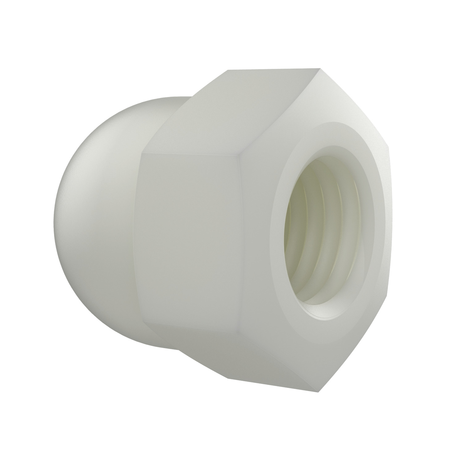 Hexagon Domed Cap Nuts Available in M 3 to M 16.  
Produced to DIN 1587.  Natural.
Light and rustproof. Good resistance to shock. 
Sold in multiples of 100.