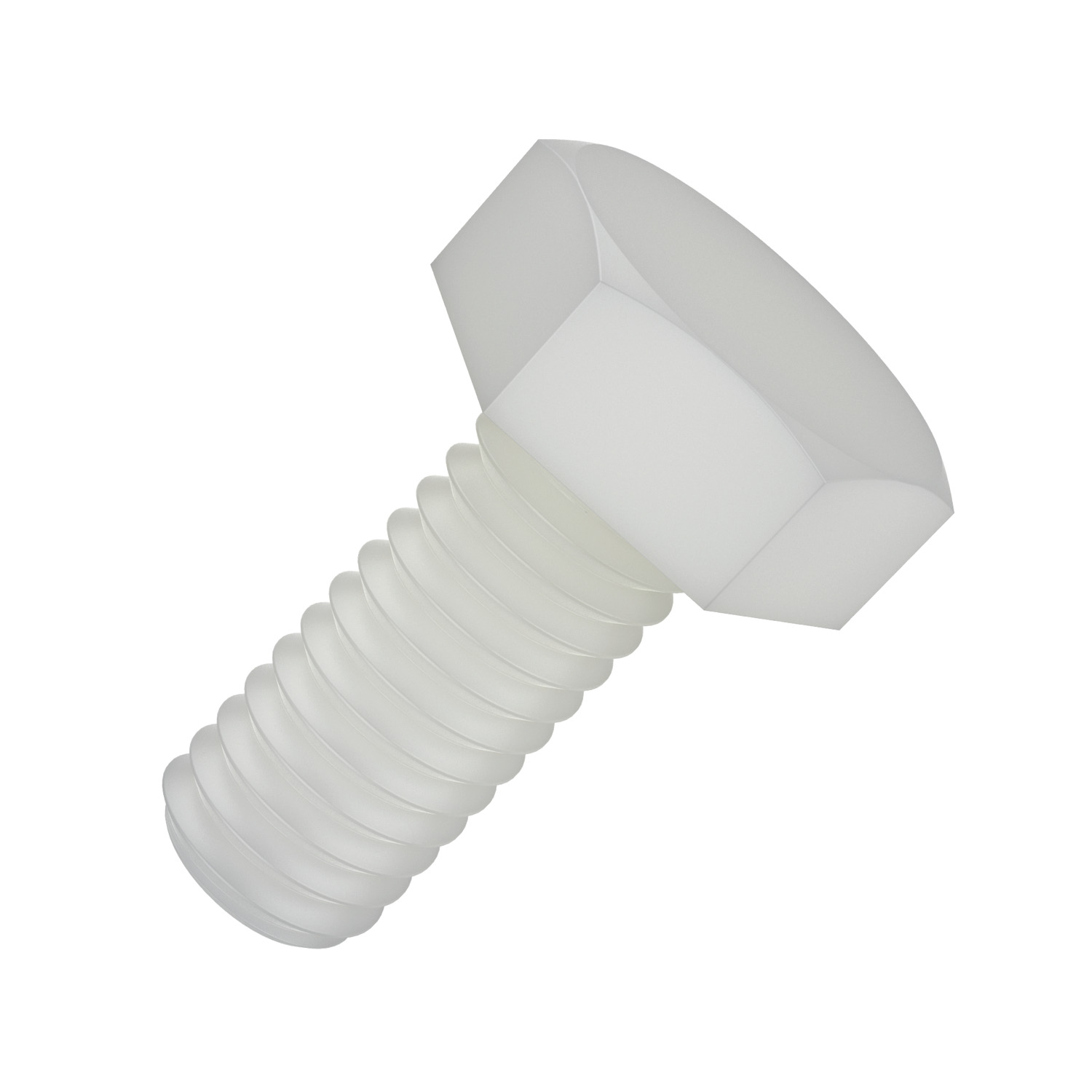 Hexagon Head Set screw. Nylon PA 6/66, standard.
Available in M 2 to M 16.
Produced to DIN 933, ISO 4017. Natural.
Nylon absorbs shock and vibrations.
Sold in multiples of 100.