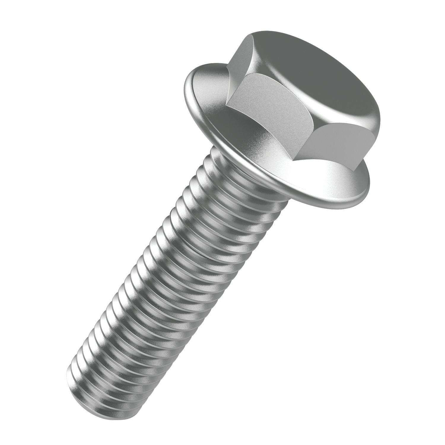 Hexagon Flange Bolts Grade 5.
M 5 to M 16.
Maximum length 100mm.
Made to DIN 6921.