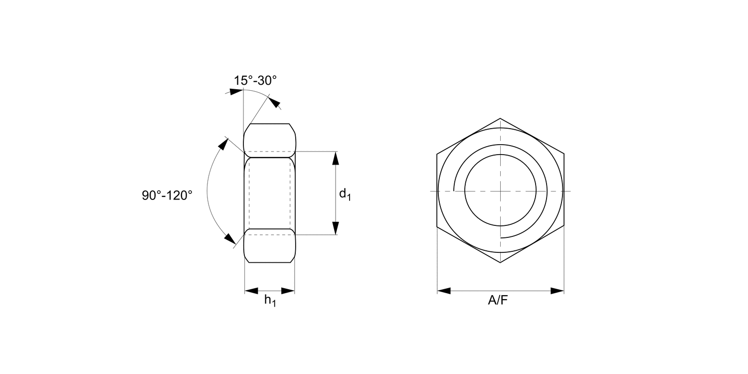 T0501 Hexagon Full Nut