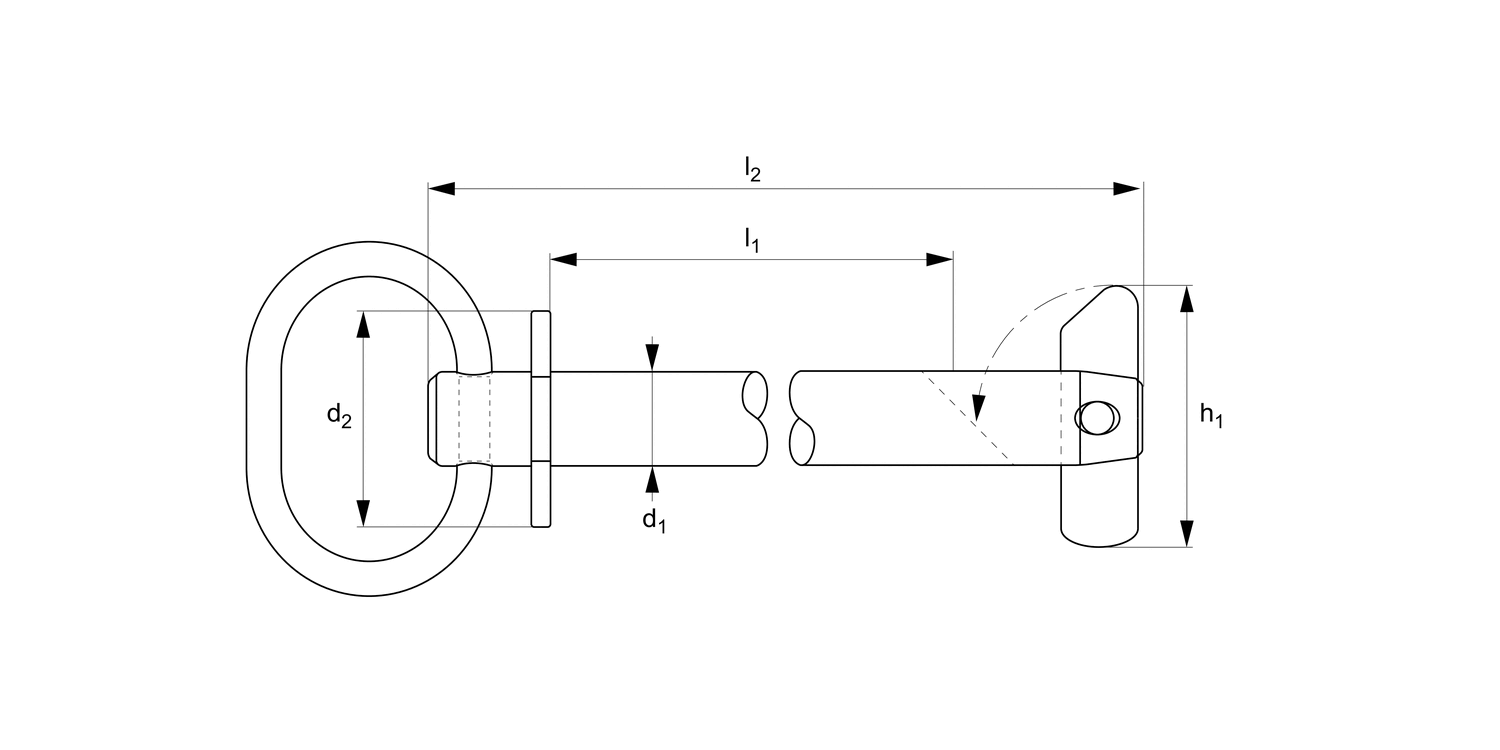 PP1722 Hitch Pin - Tension Lock