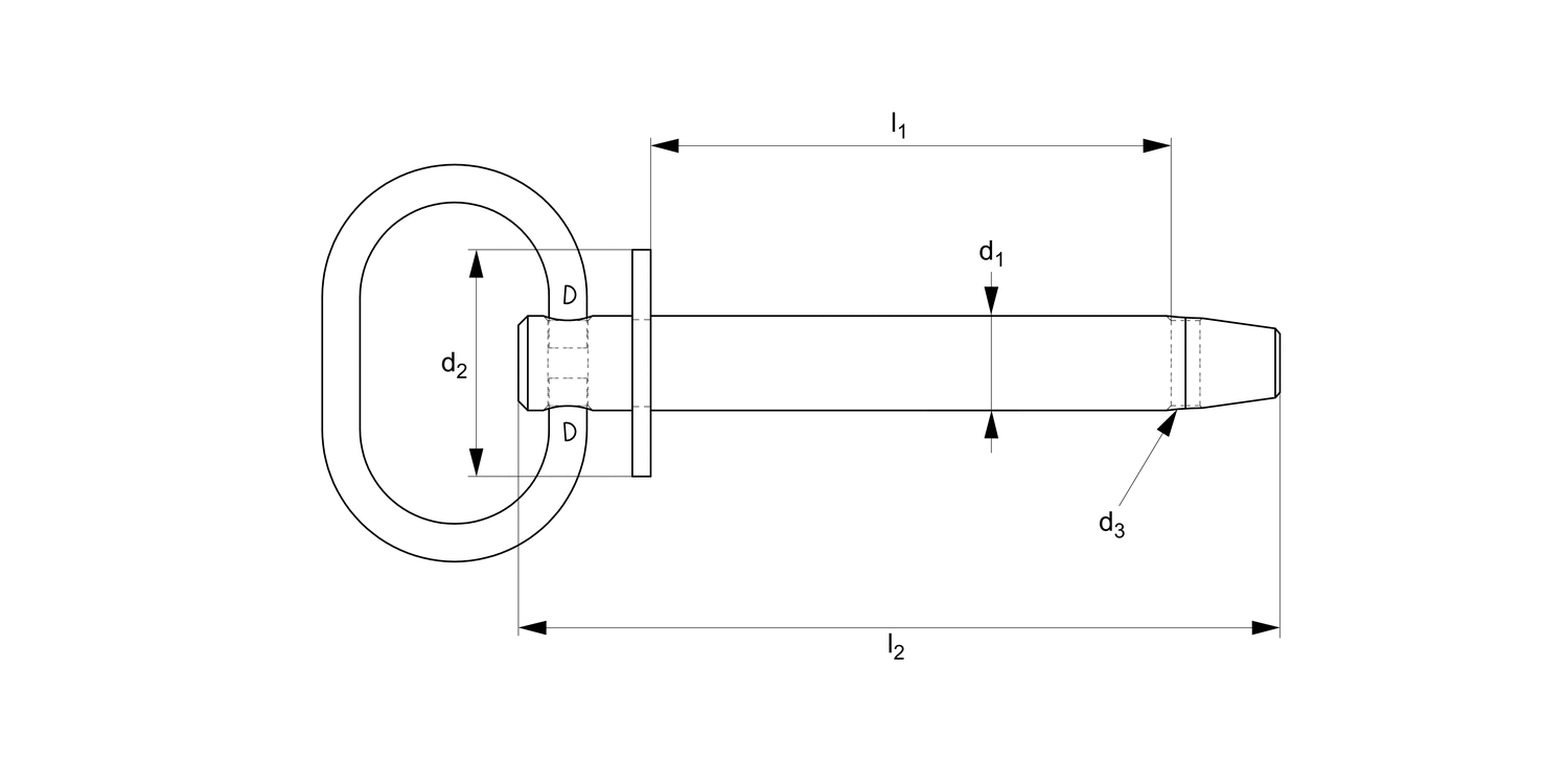 PP1724 Hitch Pin - Pin Lock