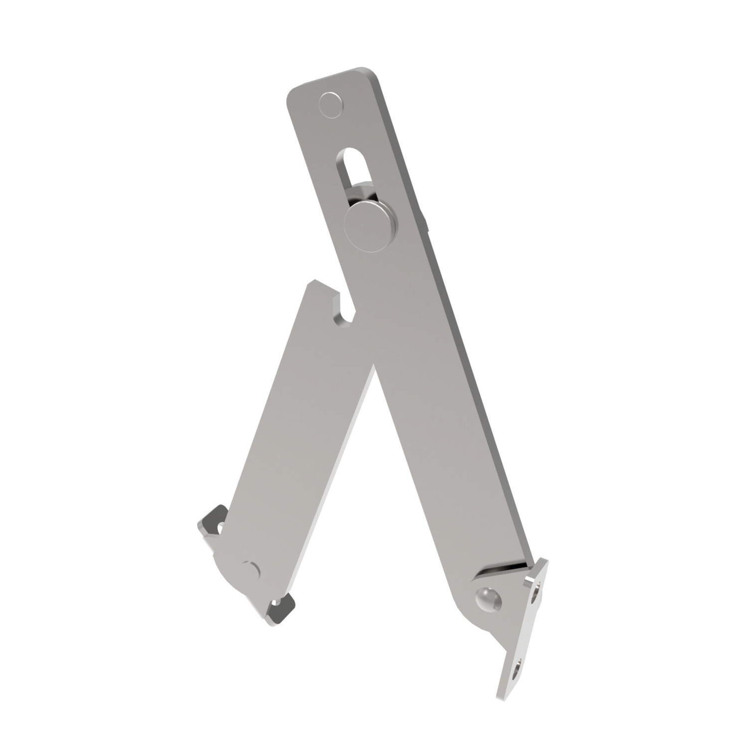 Lid Stays - Heavy Duty Zinc plated steel.
Left or right hand.
Ideal for screw or weld-on mounting.