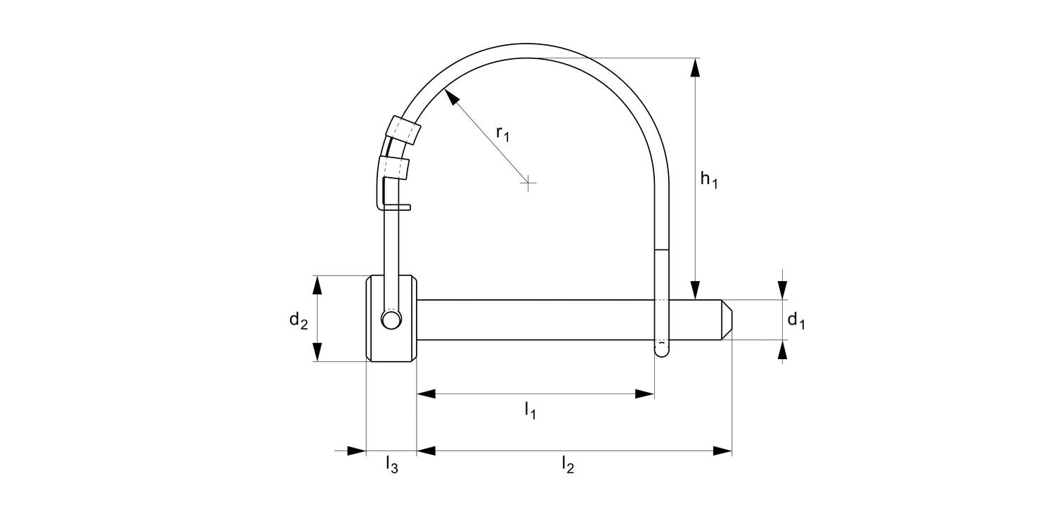 PP1702 Lock Pin - Round Wire - Double