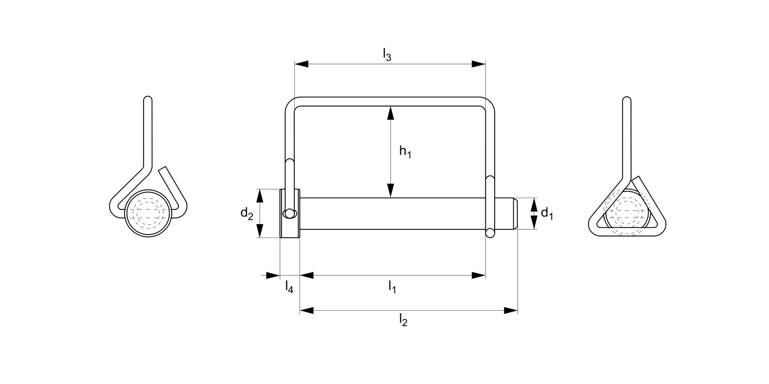 PP1706 Lock Pin - Square Wire - Single