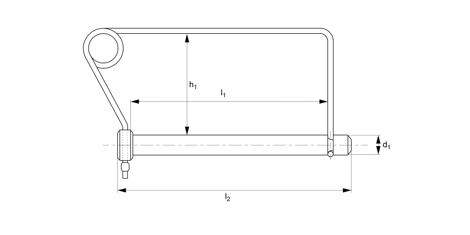 PP1708 Lock Pin - Snap Lock - Square Wire