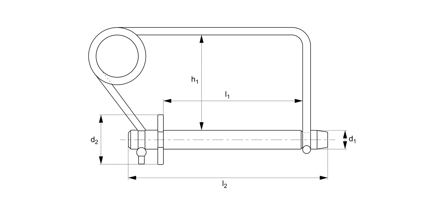 PP1710 Lock Pin - Snap Lock - Square Wire