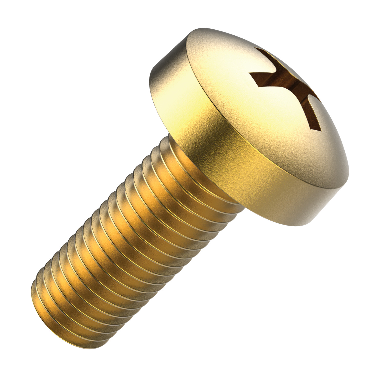 Phillips Pan/HD Screws Brass pan head screw. 
To DIN 7985.
Threaded within 2.5 x pitch of head.
Sizes from M 3 to M 6.