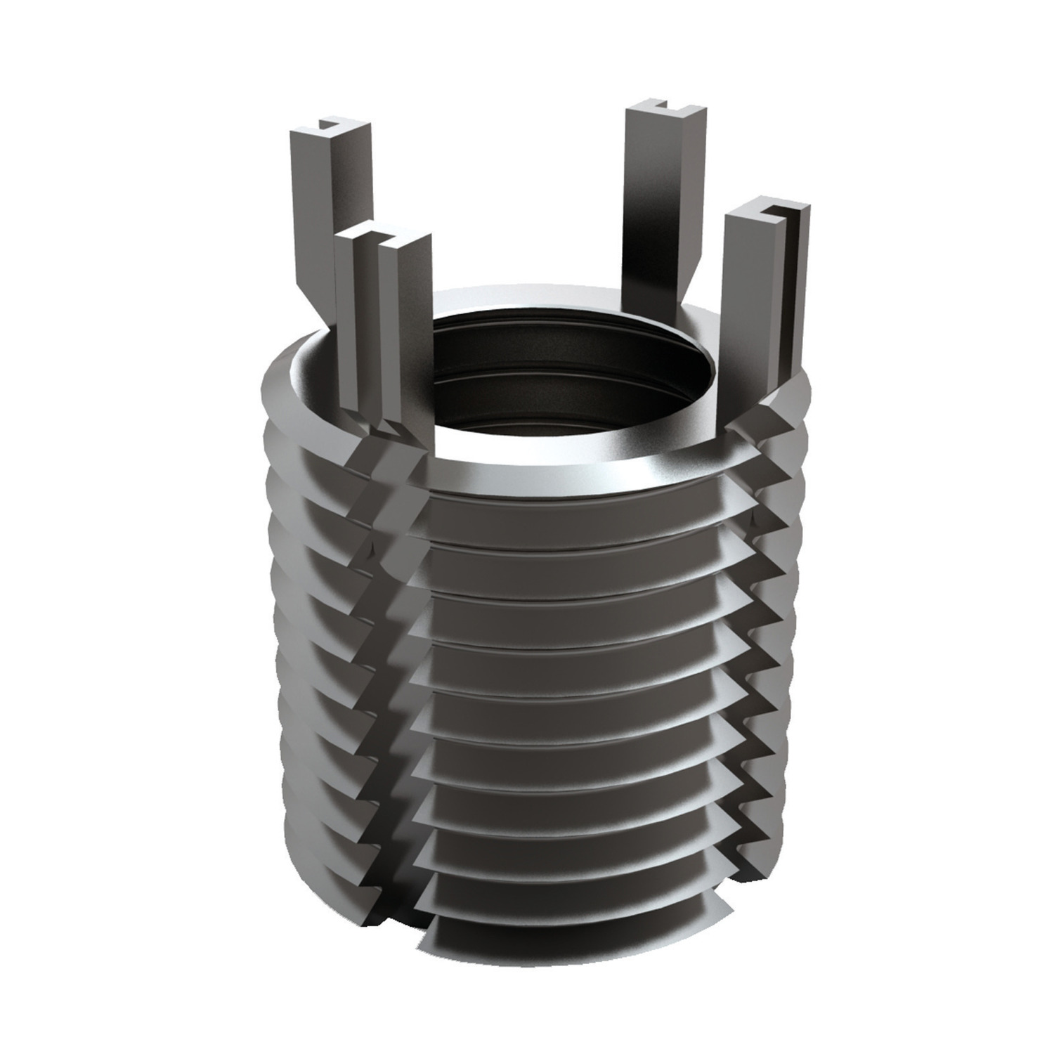 Threaded Insert - Inch Thinwall. UNC and UNF internal thread.Passivated stainless steel (AISI 303) inserts and (302 CRES) keys. General tolerances ± 0,010" unless specified.Order installation tool separately.